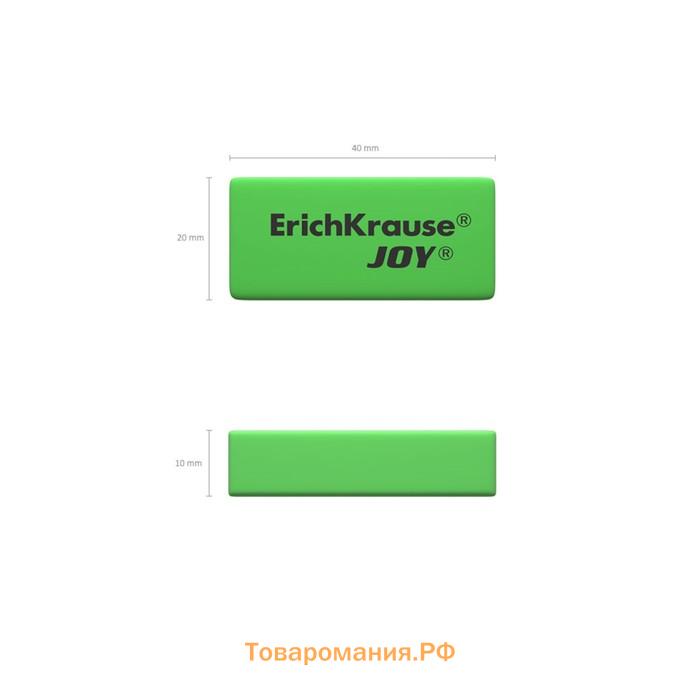 Ластик ErichKrause Joy, 50 х 22 х 12 мм, мягкий, гипоаллергенный, МИКС