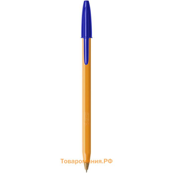 Ручка шариковая, BIC Orange, узел 0.8 мм, чернила синие, мягкое экономичное тонкое письмо, оранжевый корпус