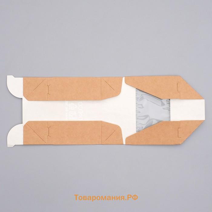 Коробка складная, крафт, 10×8×3.5 см, 0.24 л