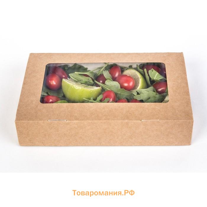 Коробка складная, крафт, 10×8×3.5 см, 0.24 л