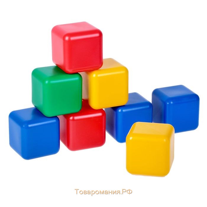 Набор цветных кубиков, 8 штук, 12 х 12 см