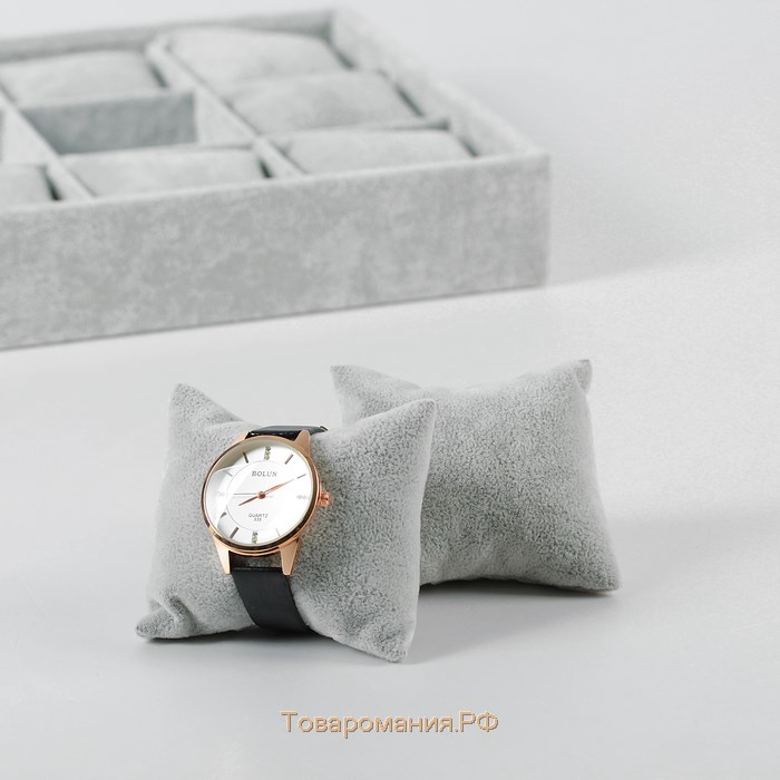 Подставка для часов, браслетов, 12 мест, 35×24×5 см, цвет серый
