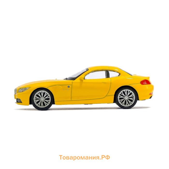 Машина металлическая BMW Z4, 1:43, цвет жёлтый