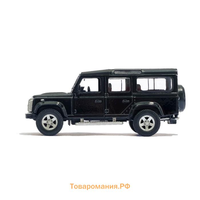 Машина металлическая LAND ROVER DEFENDER, 1:32, открываются двери, инерция, цвет чёрный