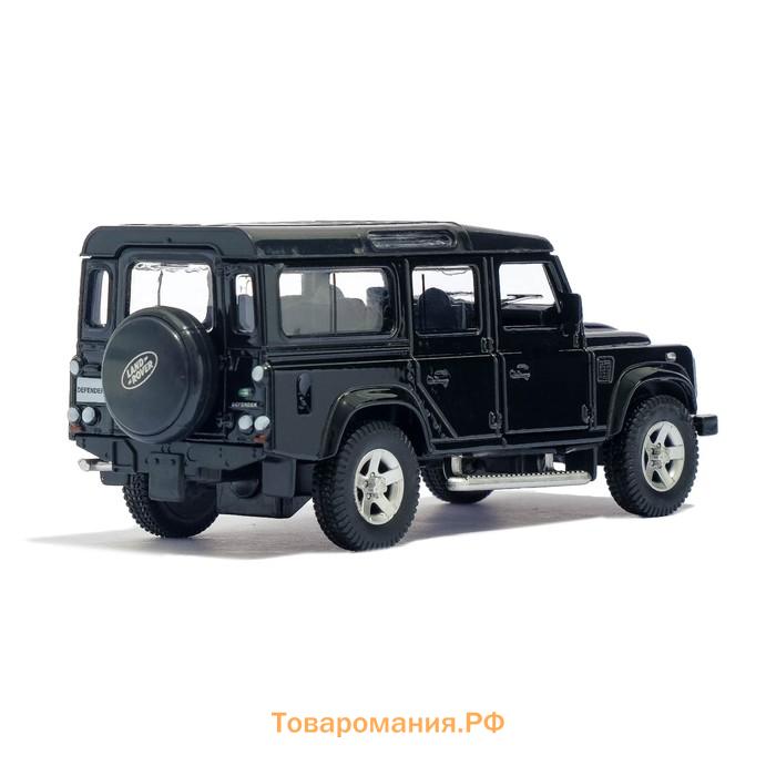 Машина металлическая LAND ROVER DEFENDER, 1:32, открываются двери, инерция, цвет чёрный