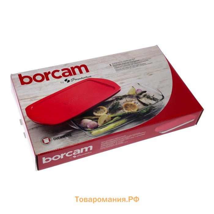 Форма для выпечки Paşabahçe Borcam, 1.95 л, с крышкой, прямоугольная, жаропрочное стекло, прозрачная