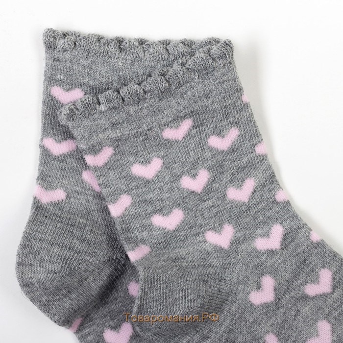 Носки детские, цвет серый МИКС, размер 14-16