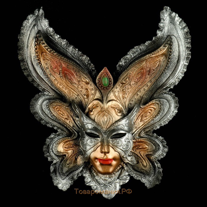 Венецианская маска "Бабочка" 25см МИКС