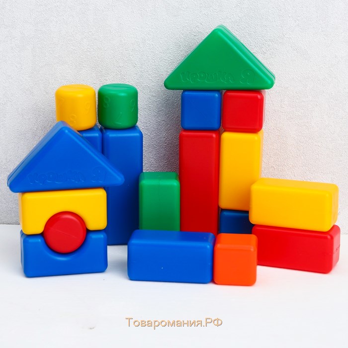 Набор цветных кубиков, "Смешарики", 20 элементов, 4х4 см