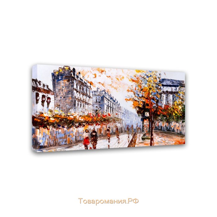 Картина на подрамнике "Городские краски"  50*100 см