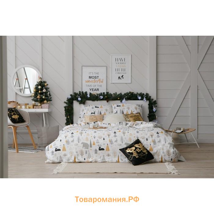 Постельное бельё "" 1.5 сп Let it snow (вид 1) 143х215 см, 150х214 см, 70х70 см - 2 штуки