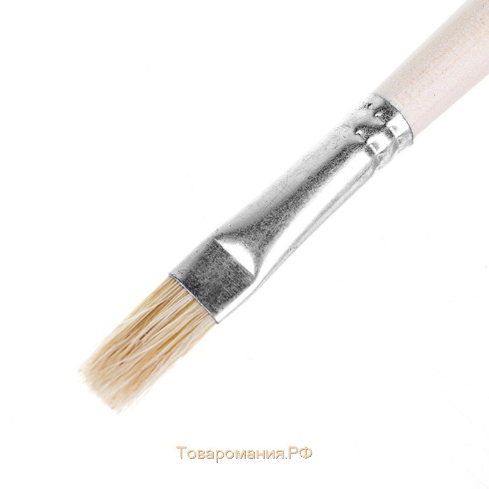 Кисть Щетина плоская № 8 (ширина обоймы 8 мм; длина волоса 16 мм), деревянная ручка, Calligrata