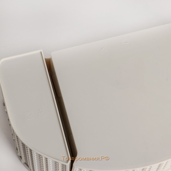 Органайзер «Вязание», с ящиком, цвет белый ротанг