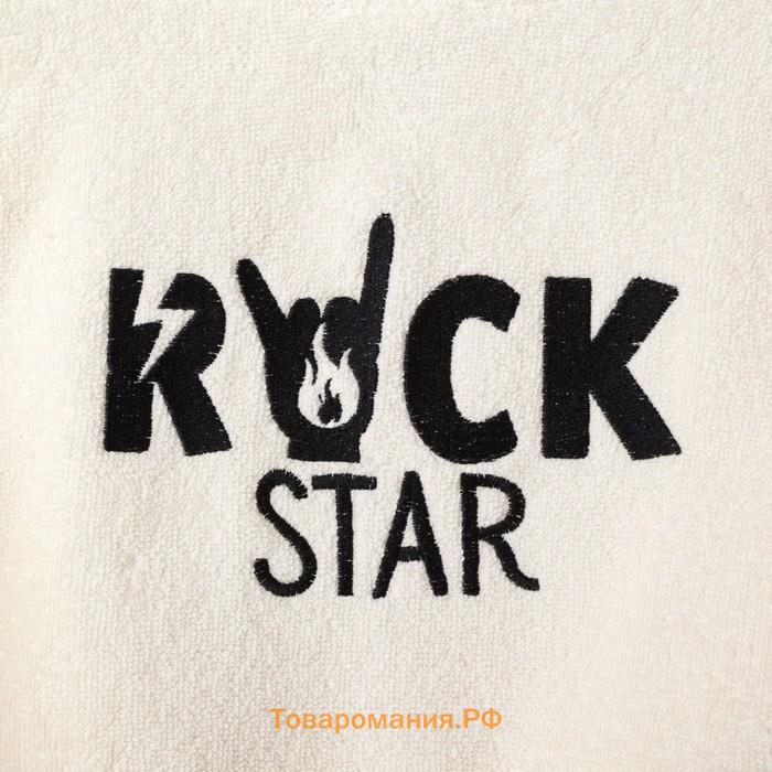 Халат махровый детский "Rock" р-р 30 (98-104 см), бежевый