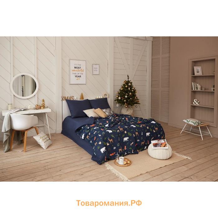 Постельное белье новогоднее "" Дуэт Winter animals 143*215 см - 2 штуки, 240*220 см, 70*70 см - 2 штуки