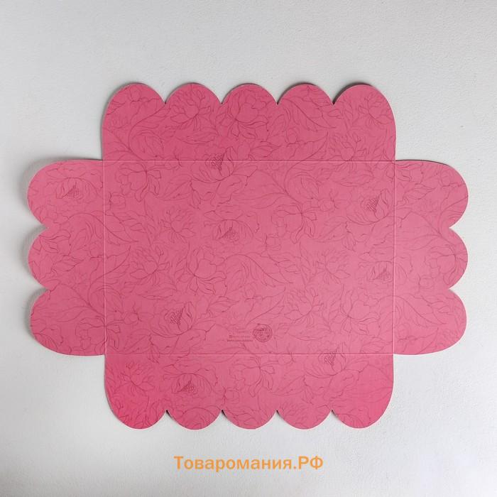 Коробка для печенья, кондитерская упаковка с PVC крышкой, Enjoy every moment, 20 х 30 х 8 см