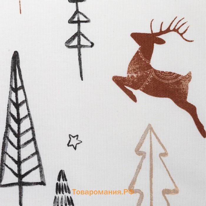 Скатерть новогодняя "" X-Mas 146х180+/- 3см, 100%хл, рогожка 164 г/м2