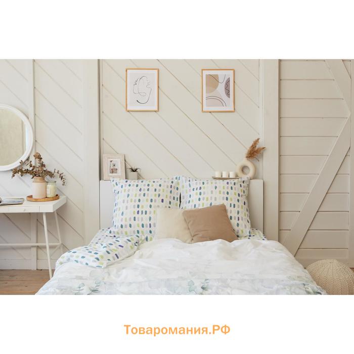 Постельное бельё «» 1.5 сп Eucalyptus 143х215 см, 150х214 см, 70х70 см - 2 шт