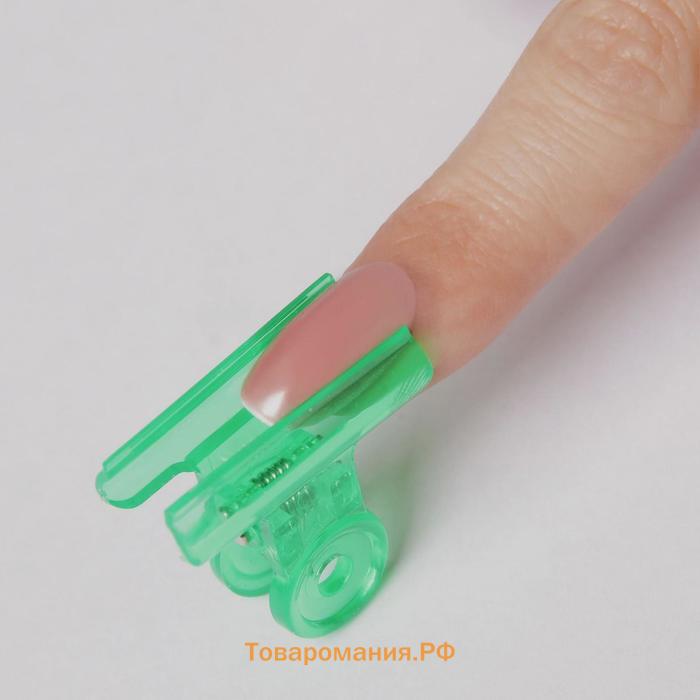 Зажимы для наращивания ногтей, 3,8 см, 5 шт, цвет МИКС