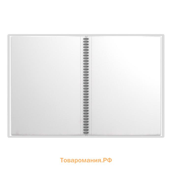 Папка-портфолио с 40 вкладышами А4, 550 мкм, ErichKrause Rose Flamingo, спираль, с рисунком