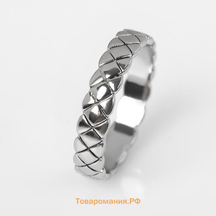 Кольцо "Узор" двойной, цвет золотисто-серебрянный, размер 18