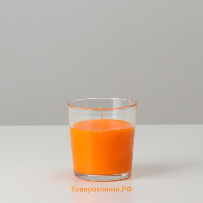 Свеча ароматическая в стакане "Зимний мандарин", подарочная упаковка, 8х8,5 см, 30 ч
