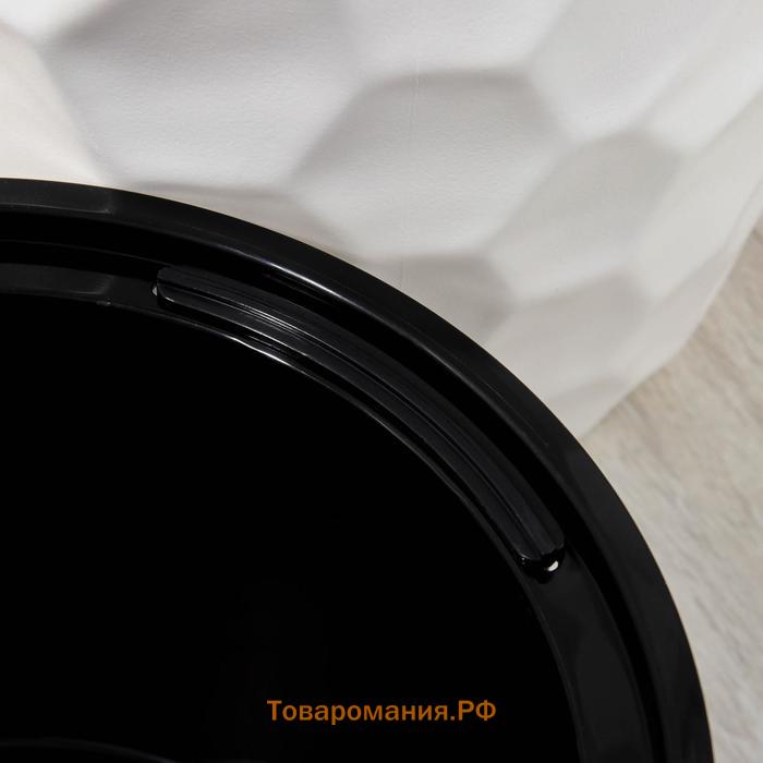 Кашпо для цветов со вставкой «Мозаика», 19.5 л (9 л), белое