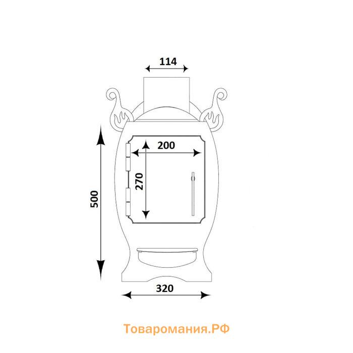 Печь отопительная «Буржуйка», с конфоркой