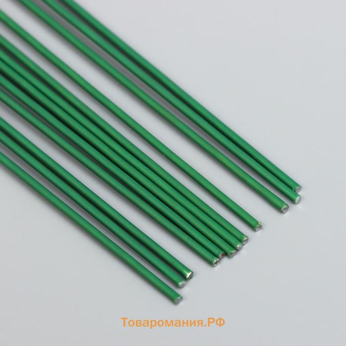 Проволока для творчества "Blumentag" 1.2 мм, 12 шт, 40 см, в пластиковой оплётке зеленый