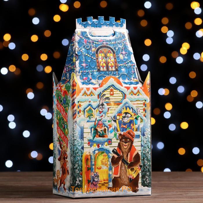 Подарочная новогодняя коробка «В гостях у Сказки», 16.7×10.1×34.5 см