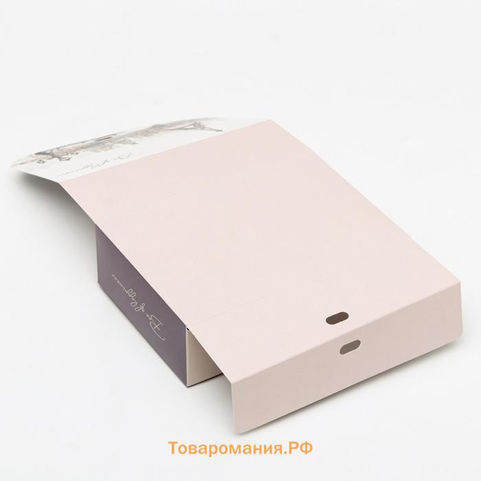 Подарочная коробка сборная без окна «Париж», 16.5×11, 5×5 см, набор 5 шт.