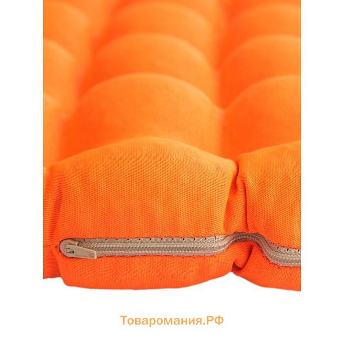 Подушка на сиденье, размер 40х40 см, цвет оранжевый