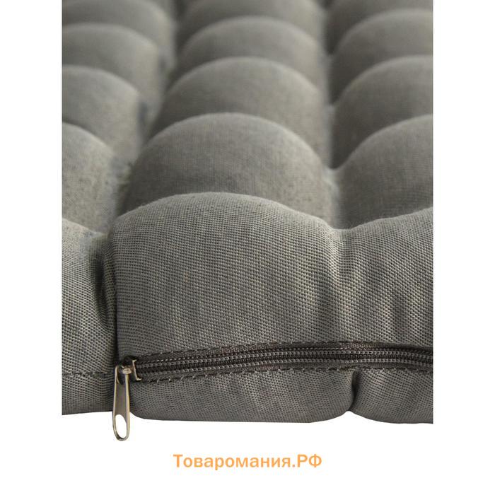 Подушка на сиденье, размер 40х40 см, цвет серый