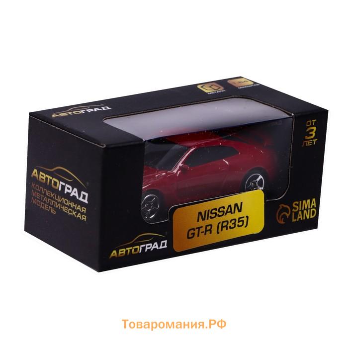 Машина металлическая NISSAN GT-R (R35), 1:64, цвет красный