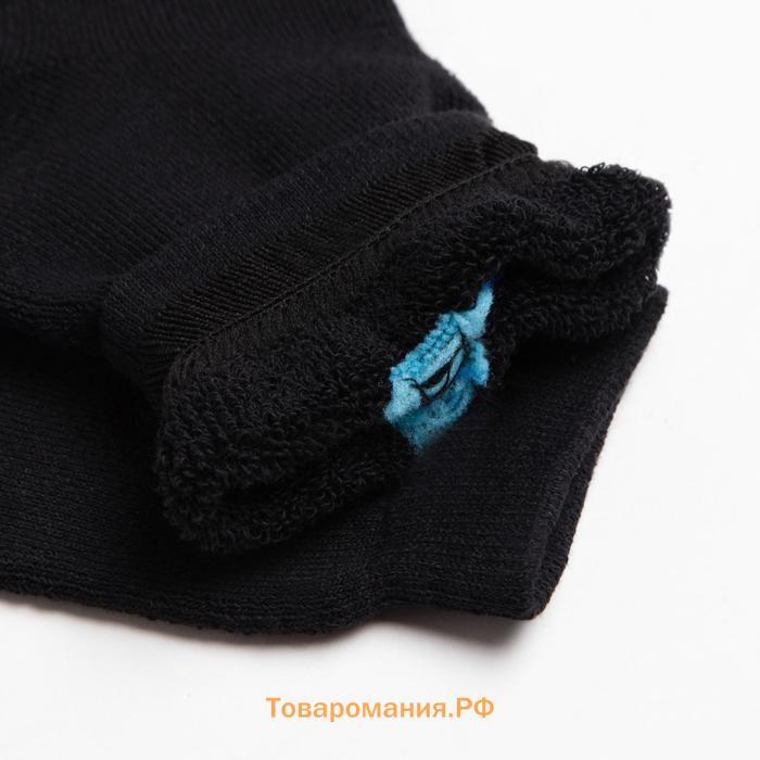 Носки детские махровые, цвет чёрный, размер 18