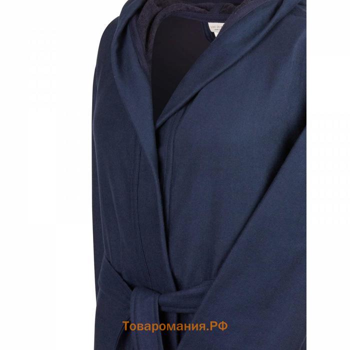 Мужской халат с капюшоном «Марвин», размер S, цвет синий