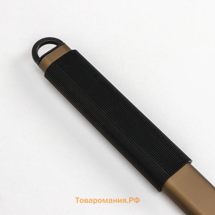 Лопатка перфорированная Delicate, 103×23 см, с разборной ручкой, цвет коричневый