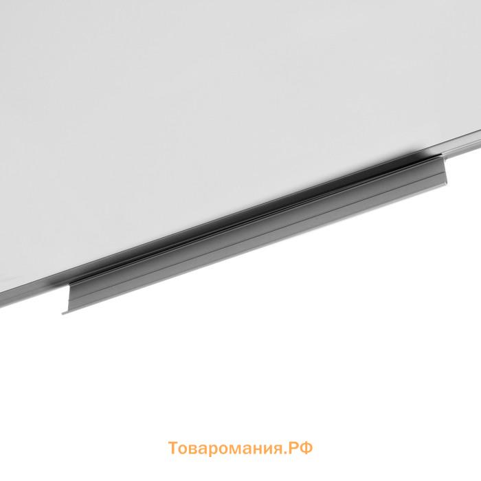 Доска магнитно-маркерная 100×150 см, Calligrata PREMIUM, в УСИЛЕННОЙ алюминиевой рамке, с полочкой