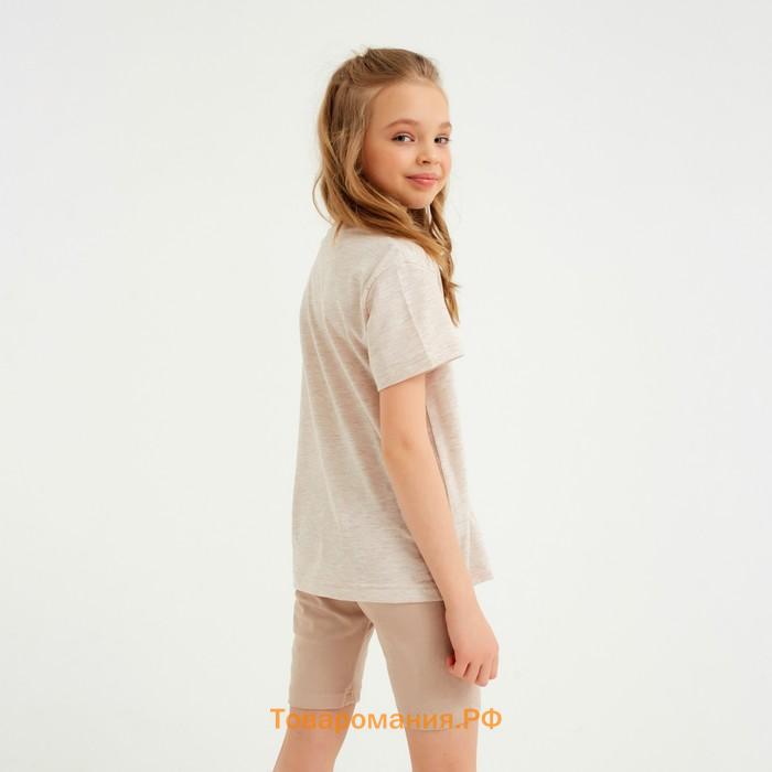 Велосипедки детские MINAKU: Casual Collection KIDS цвет грязно-розовый, рост 152