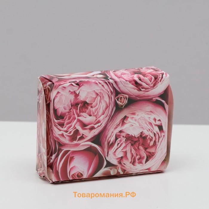 Коробка складная «Пионы» 10×8×3.5 см