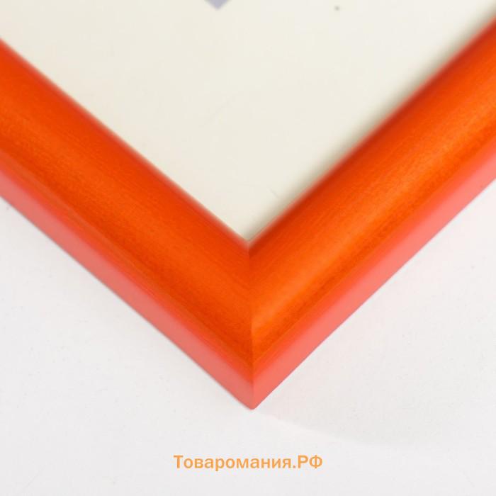 Фоторамка пластик "Радуга" 21х30 см, оранжевый