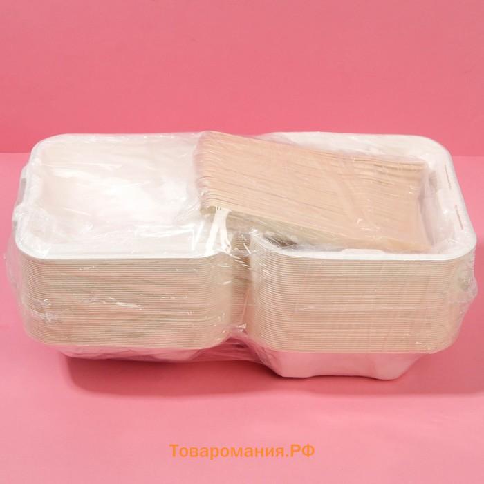 Набор для бенто-торта с вилкой, кондитерская упаковка «Загадай желание», 15,4 х 15,2 х 8,8 см