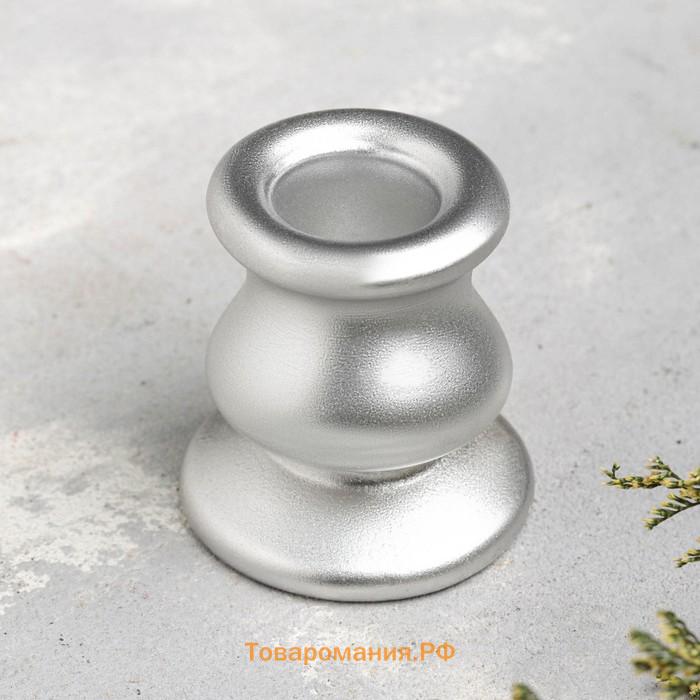 Подсвечник "Классик", 6х5,5 см, серебро
