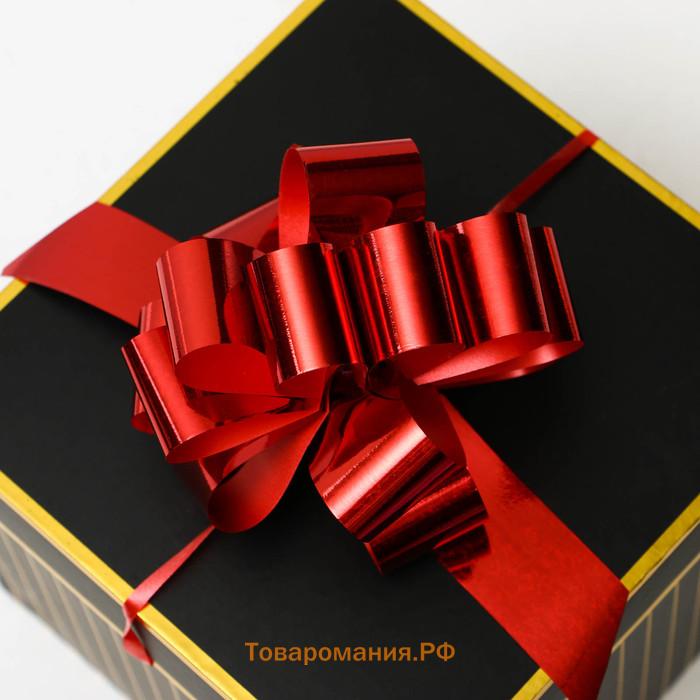 Бант - шар №3 голография, красный