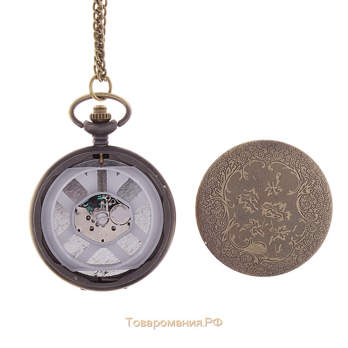 Часы карманные "Двуглавый орел", кварцевые, d циферблата-4 см, 5 х 4.5 см