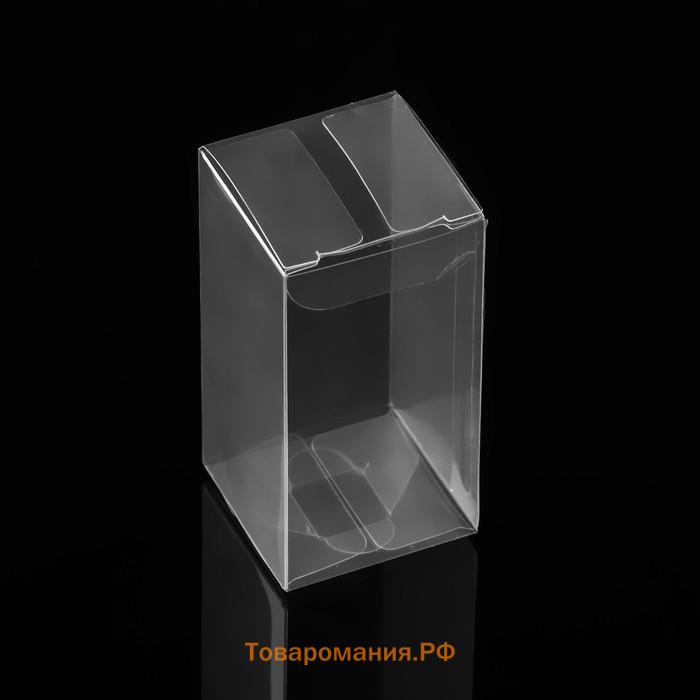 Складная прозрачная коробка из PVC, для упаковки подарков, 4×4×8 см