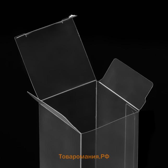 Складная прозрачная коробка из PVC, для упаковки подарков, 4×4×8 см