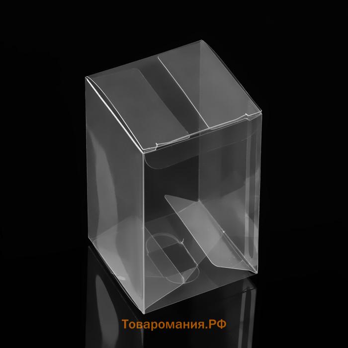 Складная прозрачная коробка из PVC, для упаковки подарков, 6×6×10 см