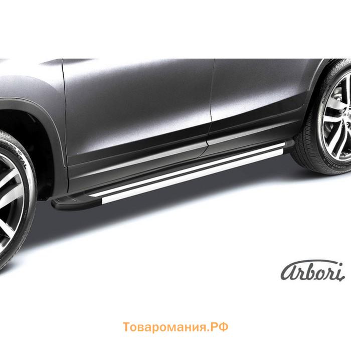 Комплект алюминиевых порогов Arbori "Luxe Black", длина 1600 мм, без крепежа