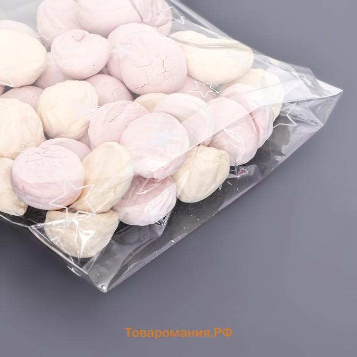 Пакет фасовочный БОПП, с донной складкой, «Звёзды» 20×35 см